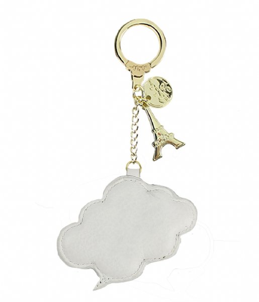 LouLou Essentiels Keyring Cloud Gold Colored Keychain white (011)